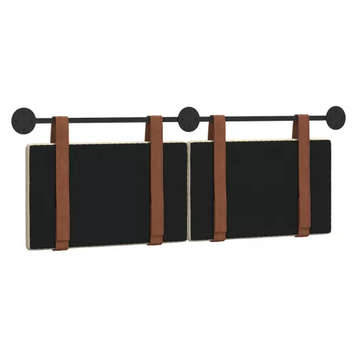  Fali Fejtámla Falra szerelhető Krém 120 x 40 cm Faanyag