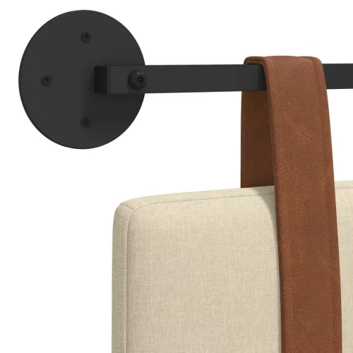  Fali Fejtámla Falra szerelhető Krém 120 x 40 cm Faanyag