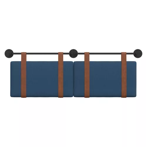  Fali Fejtámla Falra szerelhető Egyszínű Kék 120 x 40 cm Faanyag