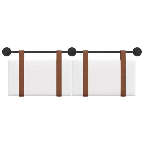  Fali Fejtámla Falra szerelhető Fehér 120 x 40 cm Faanyag