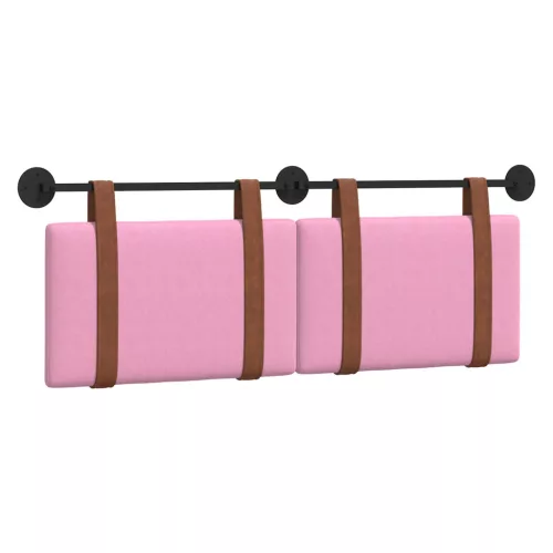  Fali Fejtámla Falra szerelhető Rózsaszín 120 x 40 cm Faanyag