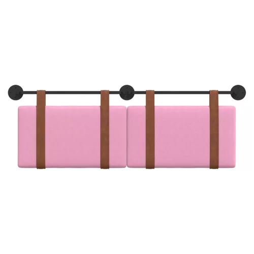  Fali Fejtámla Falra szerelhető Rózsaszín 120 x 40 cm Faanyag