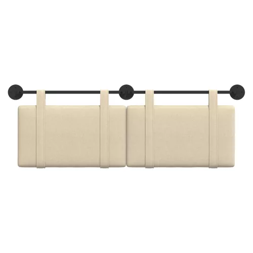  Fali Fejtámla Falra szerelhető Krém 150 x 55 x 5 cm szövet