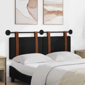  Fali Fejtámla Falra szerelhető Fekete 140 x 40 cm Faanyag