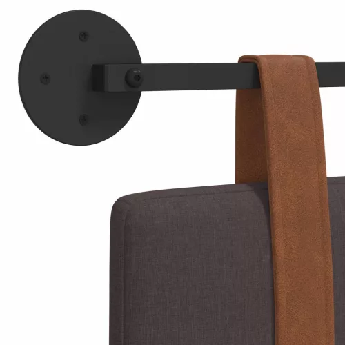  Fali Fejtámla Falra szerelhető Sötét Barna 140 x 40 cm Faanyag