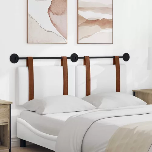  Fali Fejtámla Falra szerelhető Fehér 140 x 40 cm Faanyag