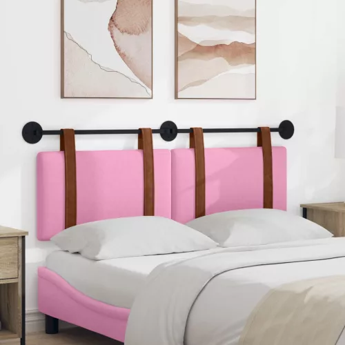  Fali Fejtámla Falra szerelhető Rózsaszín 140 x 40 cm Faanyag