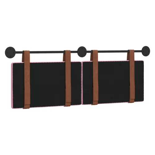  Fali Fejtámla Falra szerelhető Rózsaszín 140 x 40 cm Faanyag