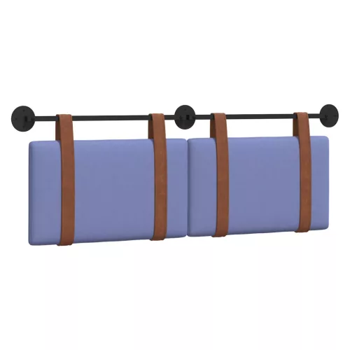  Fali Fejtámla Falra szerelhető Farmerkék 140 x 40 cm Faanyag