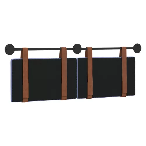  Fali Fejtámla Falra szerelhető Farmerkék 140 x 40 cm Faanyag