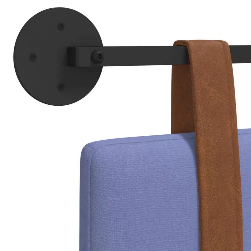  Fali Fejtámla Falra szerelhető Farmerkék 140 x 40 cm Faanyag