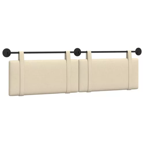  Fali Fejtámla Falra szerelhető Krém 170 x 55 x 5 cm szövet