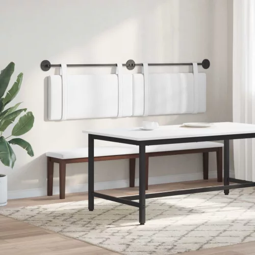  Fali Fejtámla Falra szerelhető Fehér 170 x 55 x 5 cm szövet