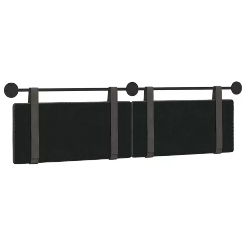  Fali Fejtámla Falra szerelhető Fekete 170 x 55 x 5 cm Antik PU