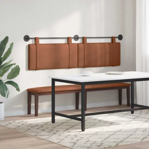  Fali Fejtámla Falra szerelhető Barna 170 x 55 x 5 cm Antik PU