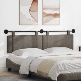    Fali Fejtámla Falra szerelhető Szürke 170 x 55 x 5 cm Antik PU