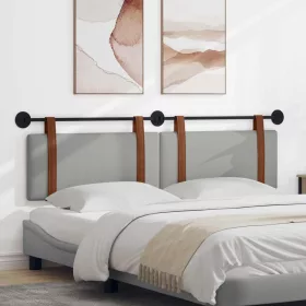    Fali Fejtámla Egyszínű Felhőszürke 170 x 55 x 5 cm Antik PU