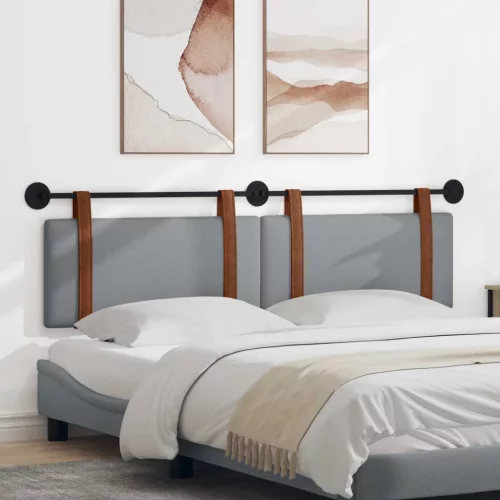  Fali Fejtámla Egyszínű Világosszürke 170 x 55 x 5 cm Antik PU