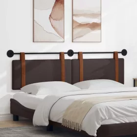    Fali Fejtámla Egyszínű Sötét Barna 170 x 55 x 5 cm Antik PU