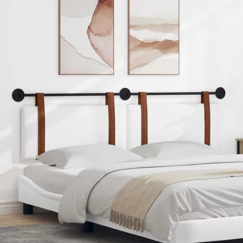  Fali Fejtámla Falra szerelhető Fehér 170 x 55 x 5 cm Antik PU