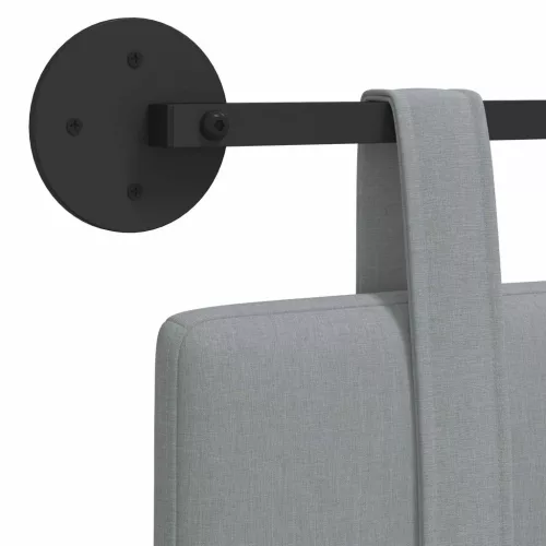  Fali Fejtámla Egyszínű Világosszürke 190 x 55 x 5 cm szövet