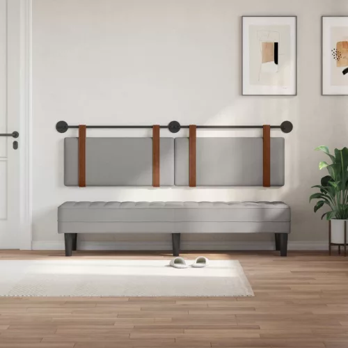  Fali Fejtámla Falra szerelhető Felhőszürke 180 x 40 cm Faanyag