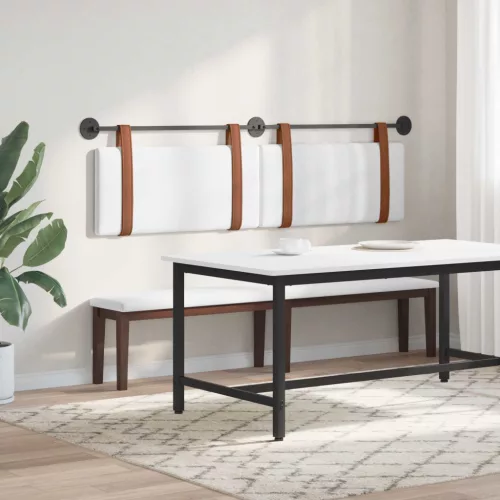  Fali Fejtámla Falra szerelhető Fehér 180 x 40 cm Faanyag