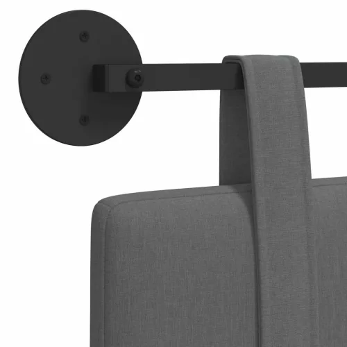  Fali Fejtámla Egyszínű Sötétszürke 210 x 55 x 5 cm szövet