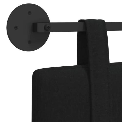  Fali Fejtámla Falra szerelhető Fekete 210 x 55 x 5 cm szövet