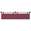  Fali Fejtámla Falra szerelhető Bordó 210 x 55 x 5 cm szövet