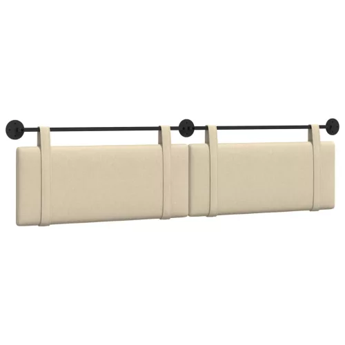  Fali Fejtámla Falra szerelhető Krém 210 x 55 x 5 cm szövet