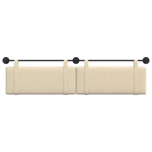  Fali Fejtámla Falra szerelhető Krém 210 x 55 x 5 cm szövet