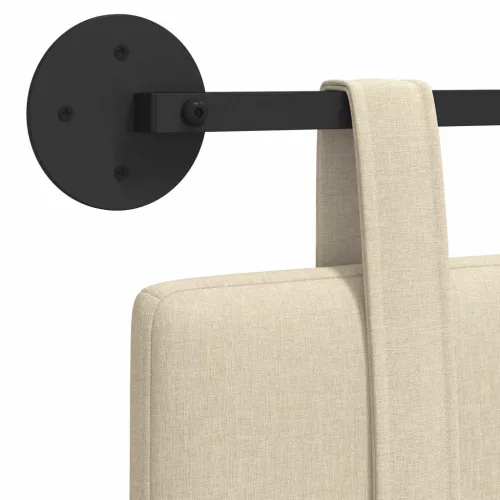  Fali Fejtámla Falra szerelhető Krém 210 x 55 x 5 cm szövet