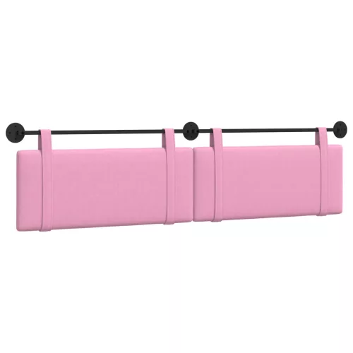  Fali Fejtámla Falra szerelhető Rózsaszín 210 x 55 x 5 cm szövet