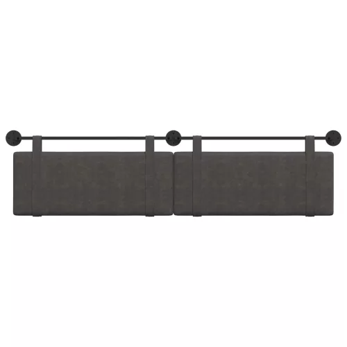  Fali Fejtámla Falra szerelhető Fekete 210 x 55 x 5 cm Antik PU