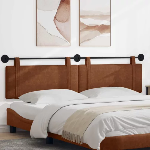  Fali Fejtámla Falra szerelhető Barna 210 x 55 x 5 cm Antik PU