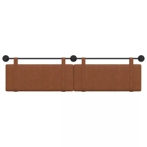  Fali Fejtámla Falra szerelhető Barna 210 x 55 x 5 cm Antik PU