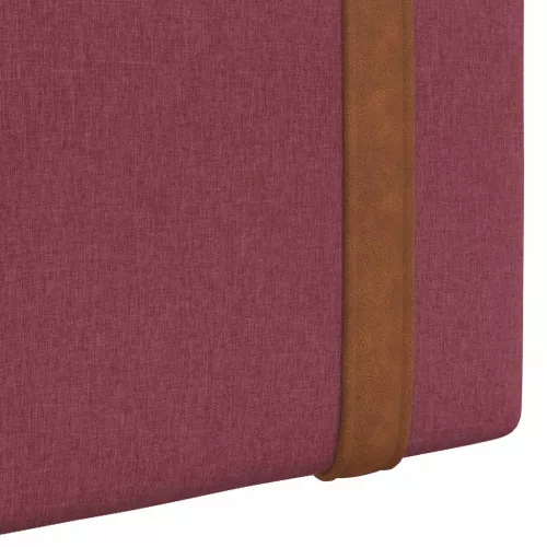  Fali Fejtámla Falra szerelhető Bordó 210 x 55 x 5 cm Antik PU