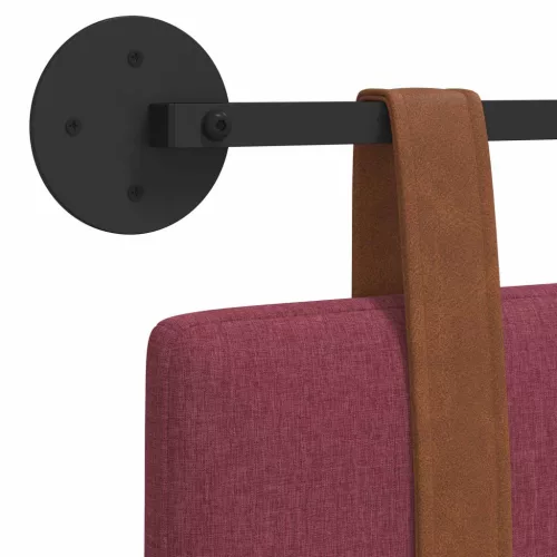  Fali Fejtámla Falra szerelhető Bordó 210 x 55 x 5 cm Antik PU