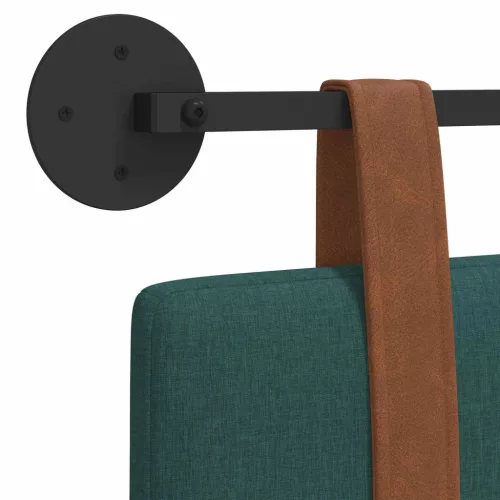  Fali Fejtámla Egyszínű Sötétzöld 210 x 55 x 5 cm Antik PU