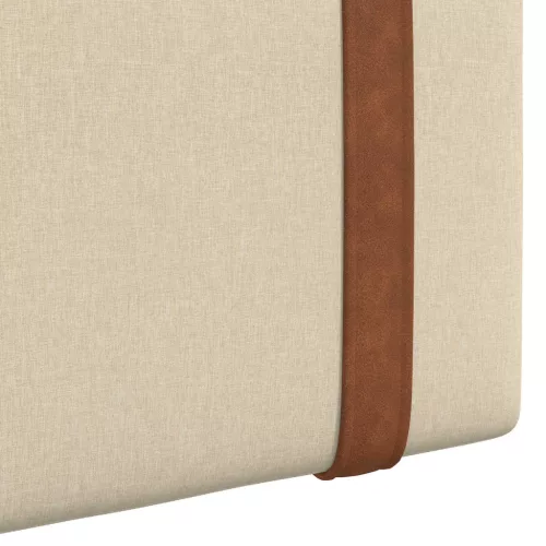  Fali Fejtámla Falra szerelhető Krém 210 x 55 x 5 cm Antik PU