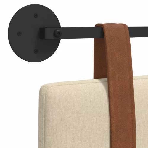  Fali Fejtámla Falra szerelhető Krém 210 x 55 x 5 cm Antik PU