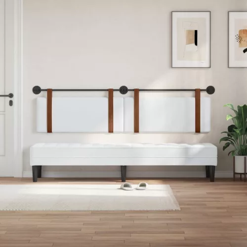  Fali Fejtámla Falra szerelhető Fehér 210 x 55 x 5 cm Antik PU