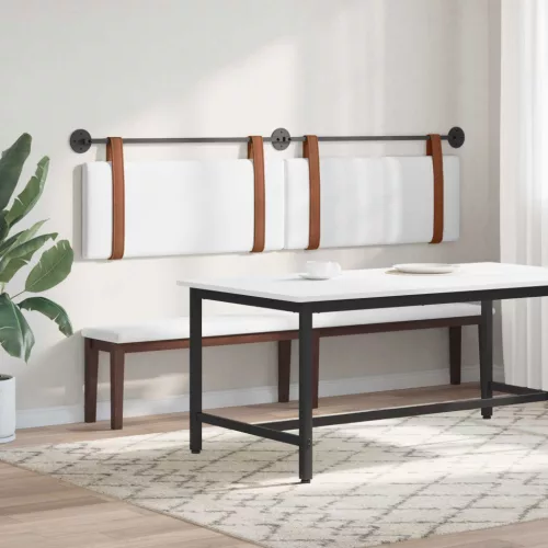  Fali Fejtámla Falra szerelhető Fehér 210 x 55 x 5 cm Antik PU