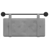  Fali Fejtámla Világosszürke 90 x 55 x 5 cm Bársony