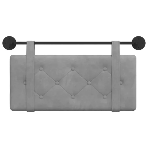  Fali Fejtámla Világosszürke 90 x 55 x 5 cm Bársony