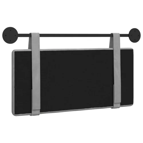  Fali Fejtámla Világosszürke 90 x 55 x 5 cm Bársony