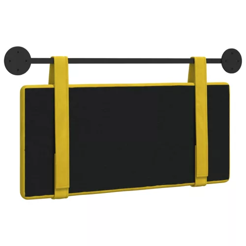  Fali Fejtámla Falra szerelhető Sárga 90 x 55 x 5 cm Bársony