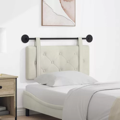  Fali Fejtámla Falra szerelhető Krém 90 x 55 x 5 cm Bársony