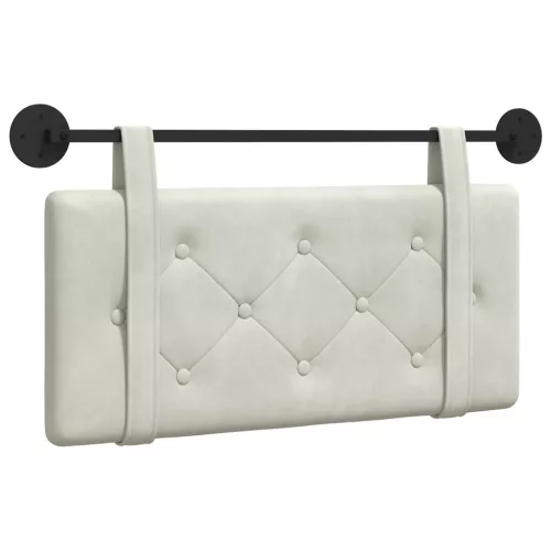  Fali Fejtámla Falra szerelhető Krém 90 x 55 x 5 cm Bársony